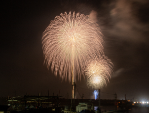 打ち上げ花火の写真
